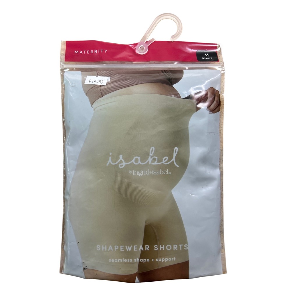 Isabel Maternity Ingrid & Isabel Black Seamless Shapewear Shorts Size M T3019 - Picture 3 of 5